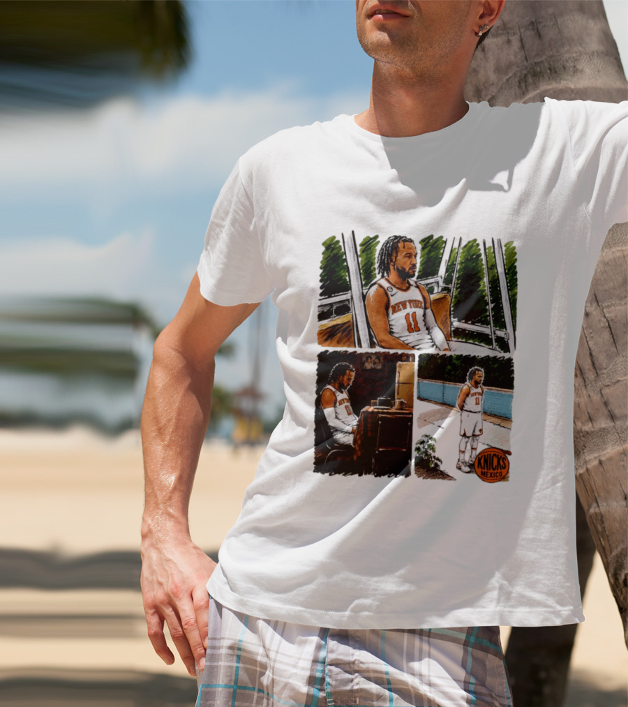 Jalen Brunson New York Knicks NBA Mexico Waiting For The Next Victim Meme T-Shirt
