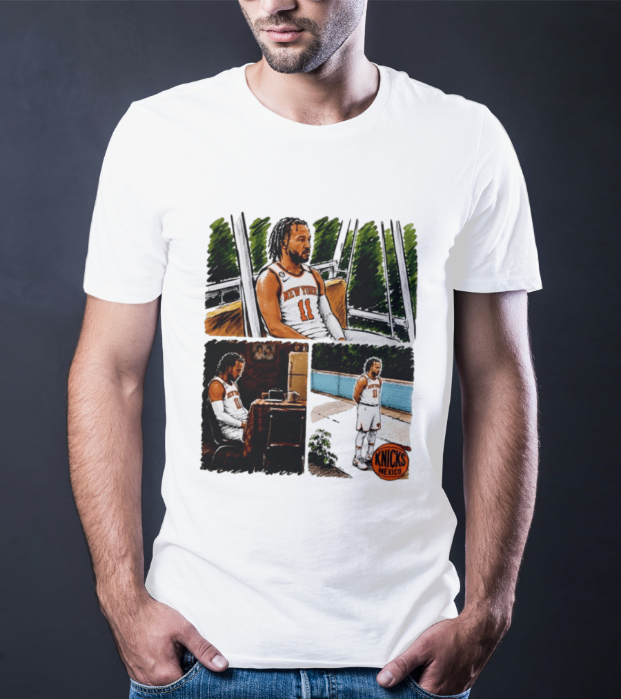 Jalen Brunson New York Knicks NBA Mexico Waiting For The Next Victim Meme T-Shirt