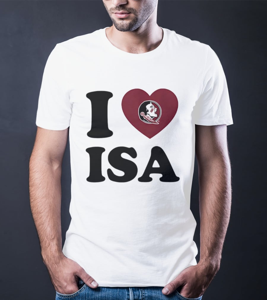 I Love Florida State Seminoles Heart ISA T-Shirt