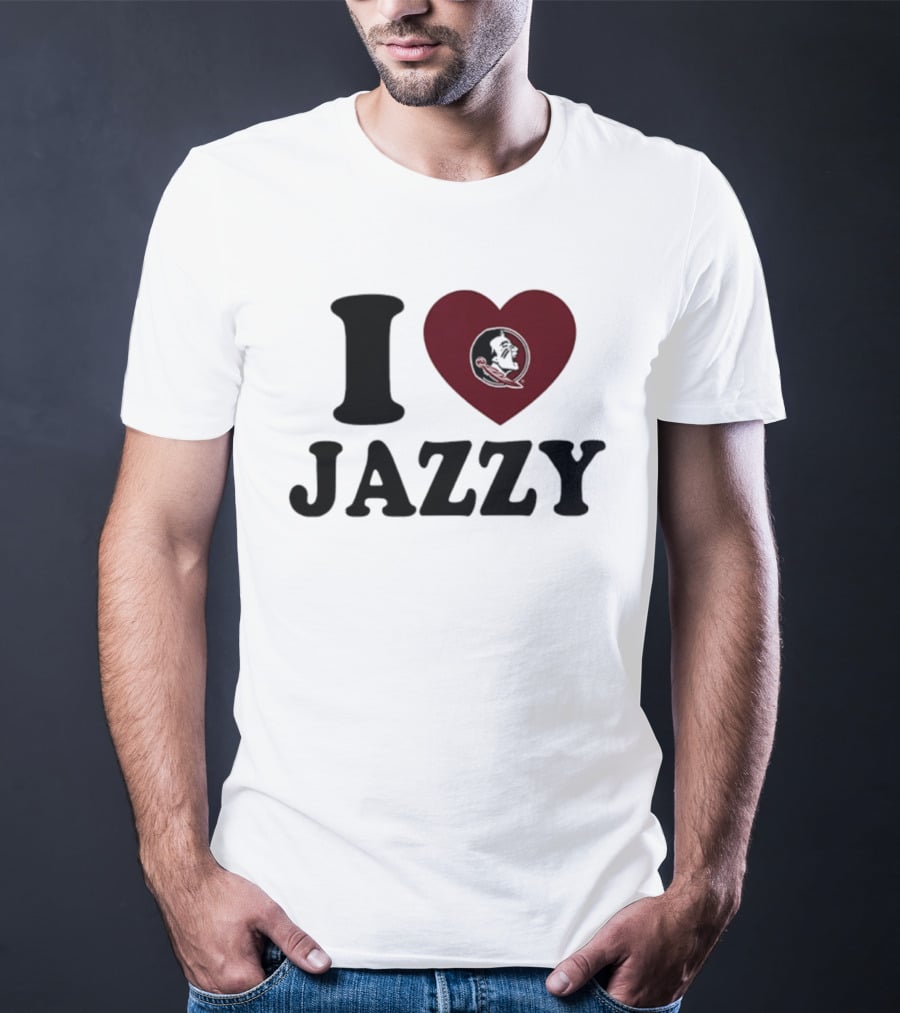 I Love Jazzy Florida State Heart Fan Pride T-Shirt