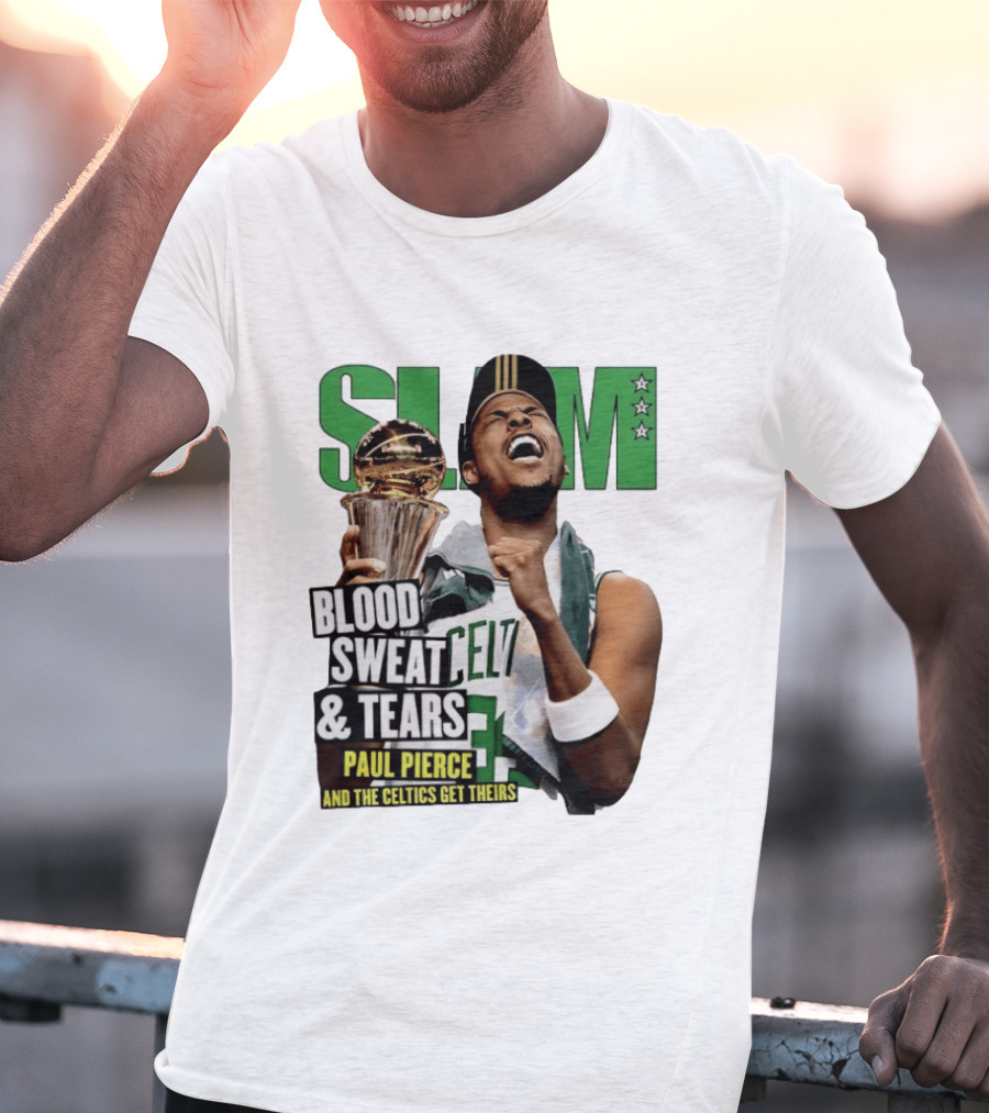Paul Pierce SLAM Blood Sweat & Tears Celtics Champions T-Shirt