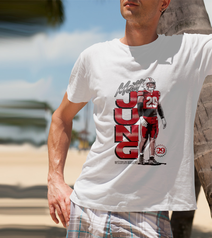 Matt Jung Wisconsin Badgers Football NCAA 29 T-Shirt