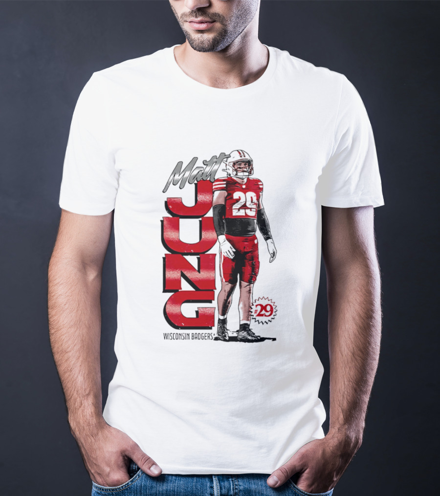 Matt Jung Wisconsin Badgers Football NCAA 29 T-Shirt