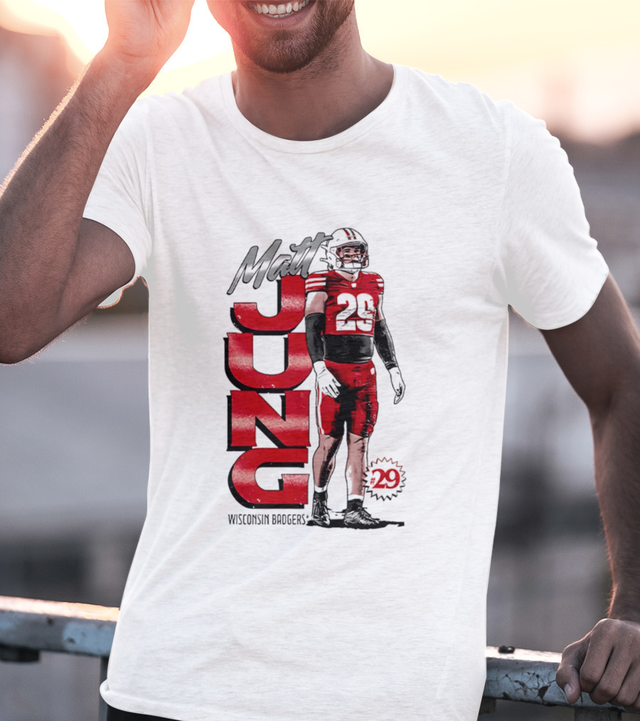 Matt Jung Wisconsin Badgers Football NCAA 29 T-Shirt