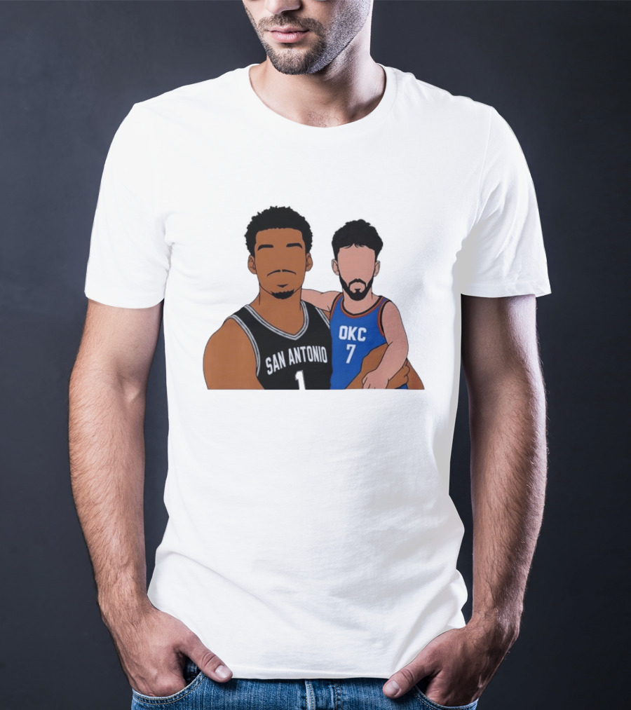 San Antonio Victor Wembanyama OKC Chet Holmgren Basketball T-Shirt