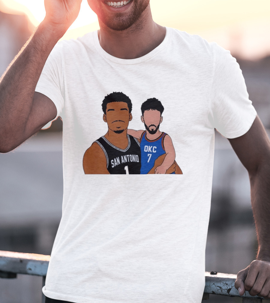 San Antonio Victor Wembanyama OKC Chet Holmgren Basketball T-Shirt