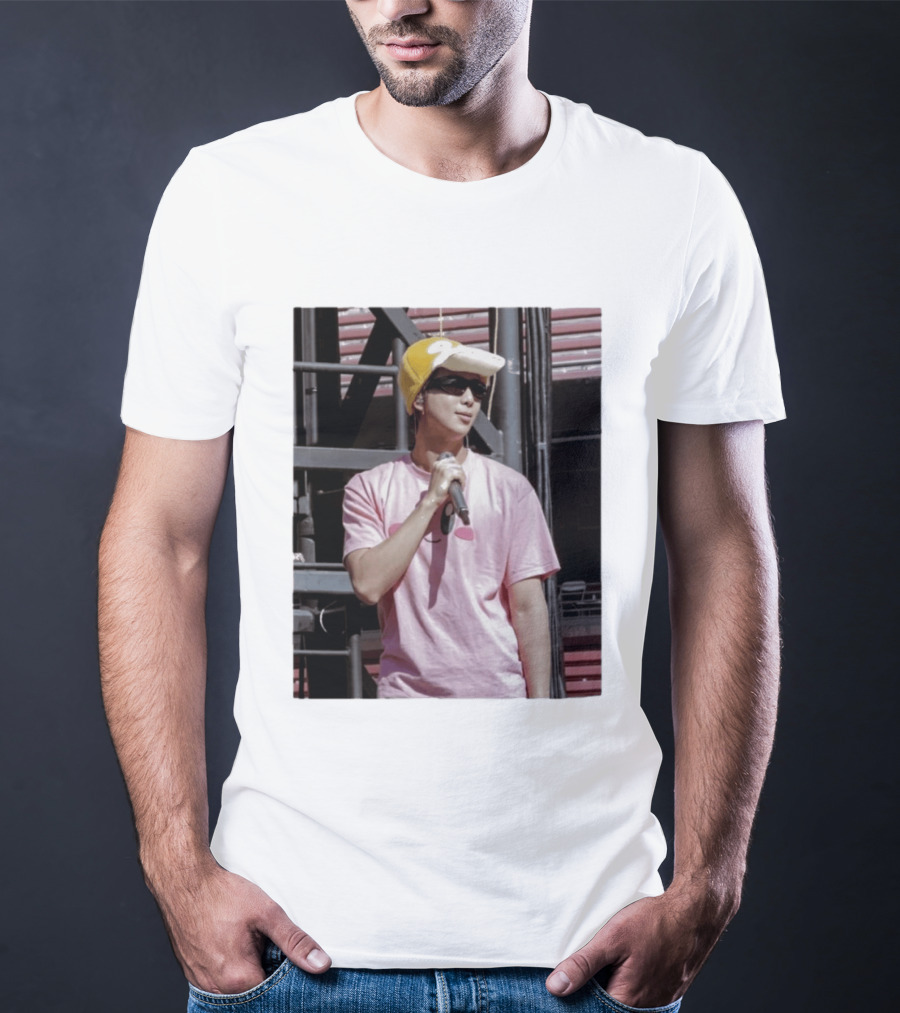 Namjoon Wearing Psyduck Hat Pink T T-Shirt