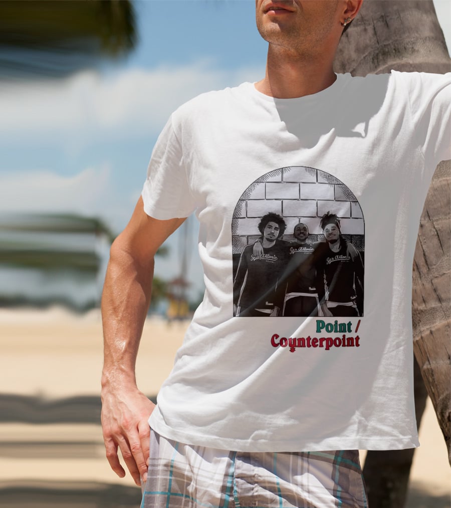 San Antonio Spurs Basketball Player Trio Point Counterpoint T-Shirt