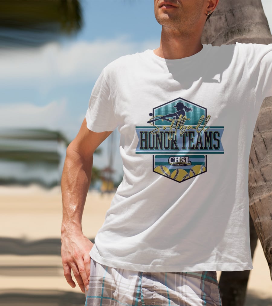 Softball Honor Teams CHSL Est. 1926 With Player Silhouette And Softballs T-Shirt