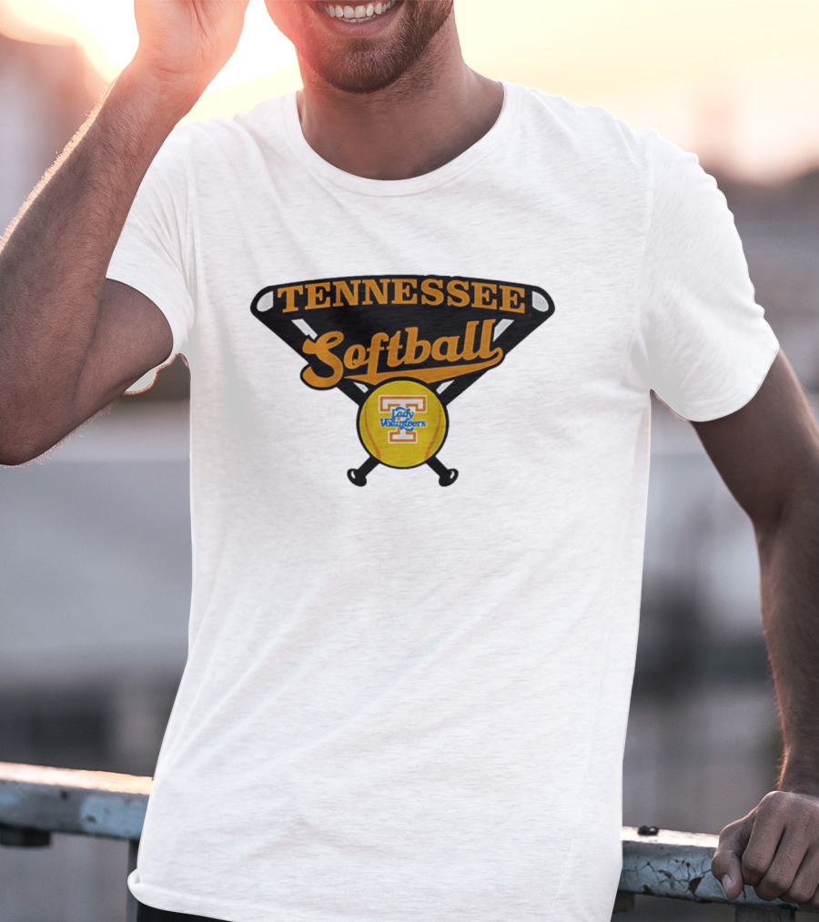 Tennessee Lady Volunteers Softball Crossed Bats T-Shirt