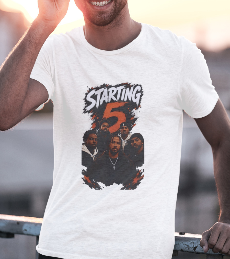 Starting 5 Basketball Hoop Squad Court Commanders New York Knicks T-Shirt