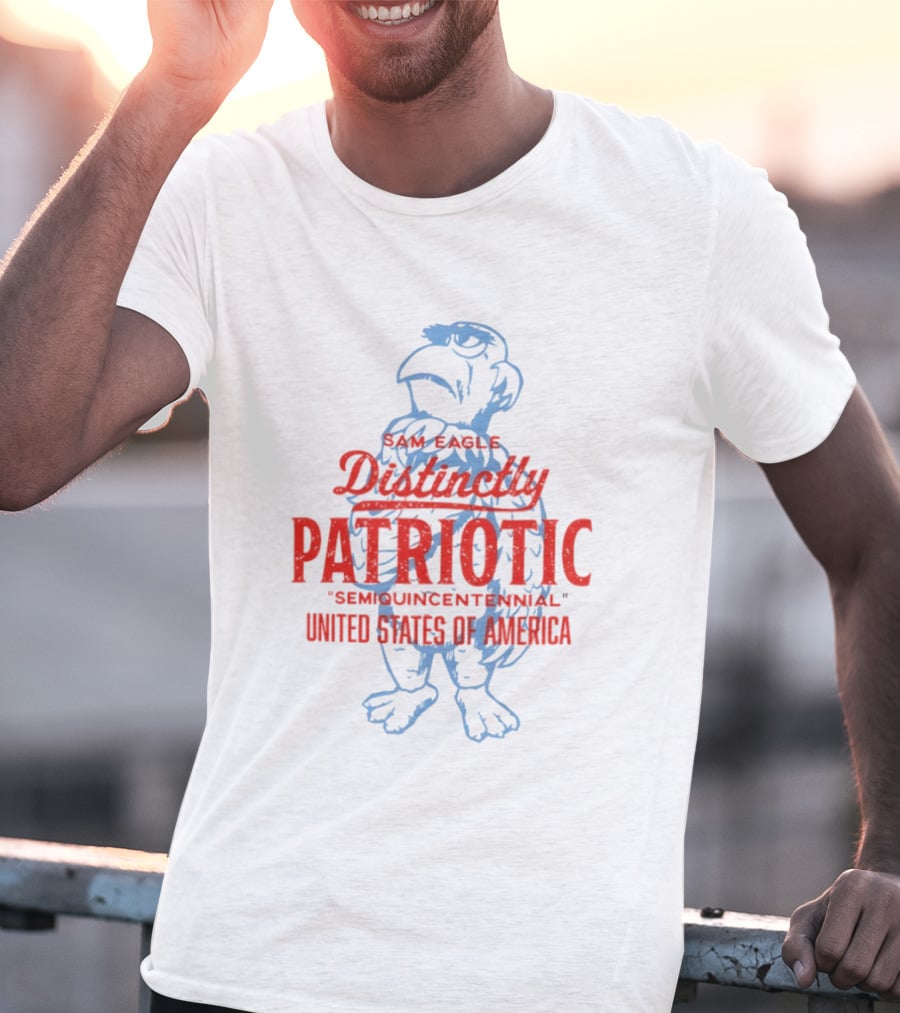 Sam Eagle Distinctly Patriotic Semiquincentennial United States Of America T-Shirt