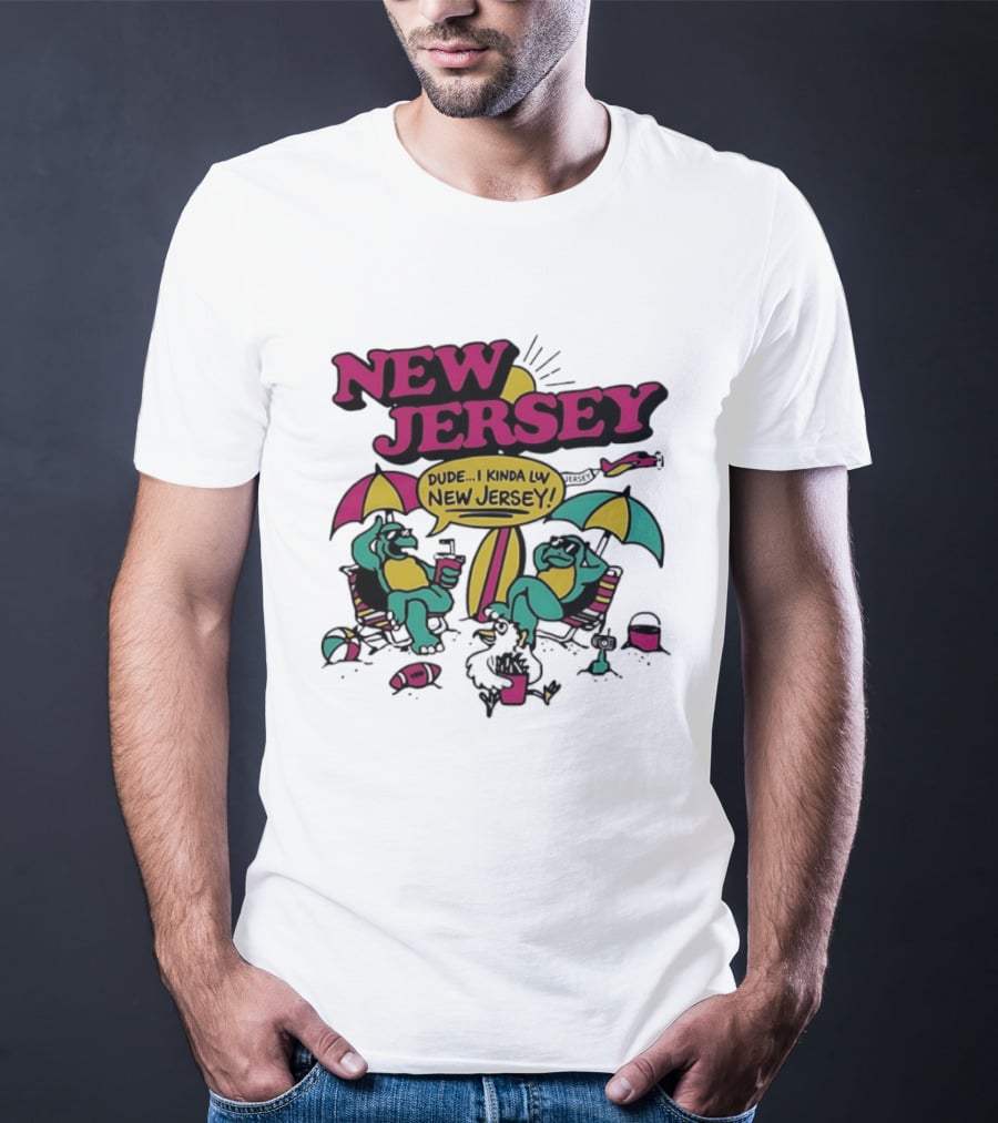 New Jersey Dude I Kinda Luv Beach Vibes With Beach Animals T-Shirt