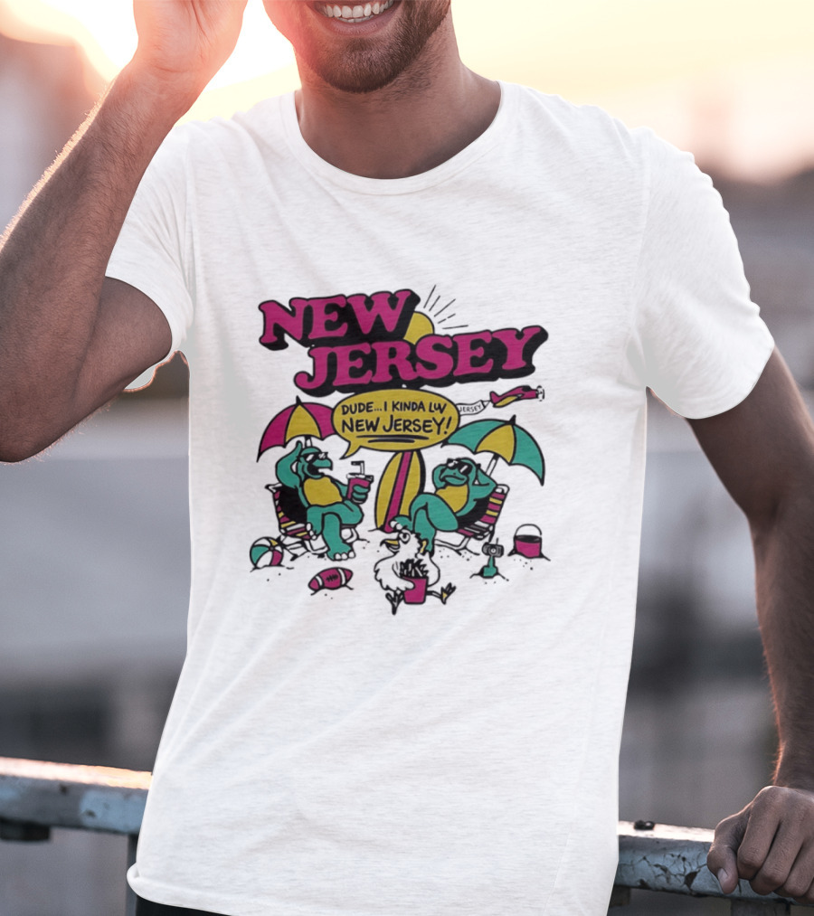 New Jersey Dude I Kinda Luv Beach Vibes With Beach Animals T-Shirt