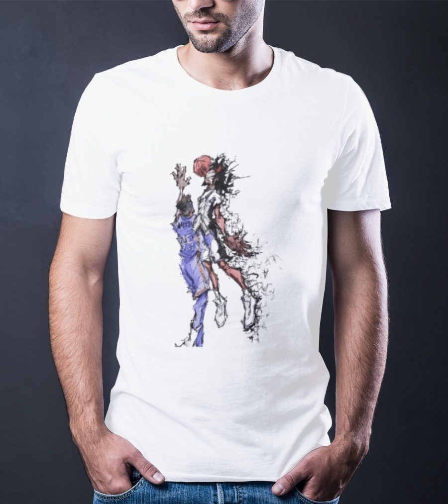 Oklahoma Basketball Number 25 Exploding Sketch Dunk Dynamic Sports T-Shirt