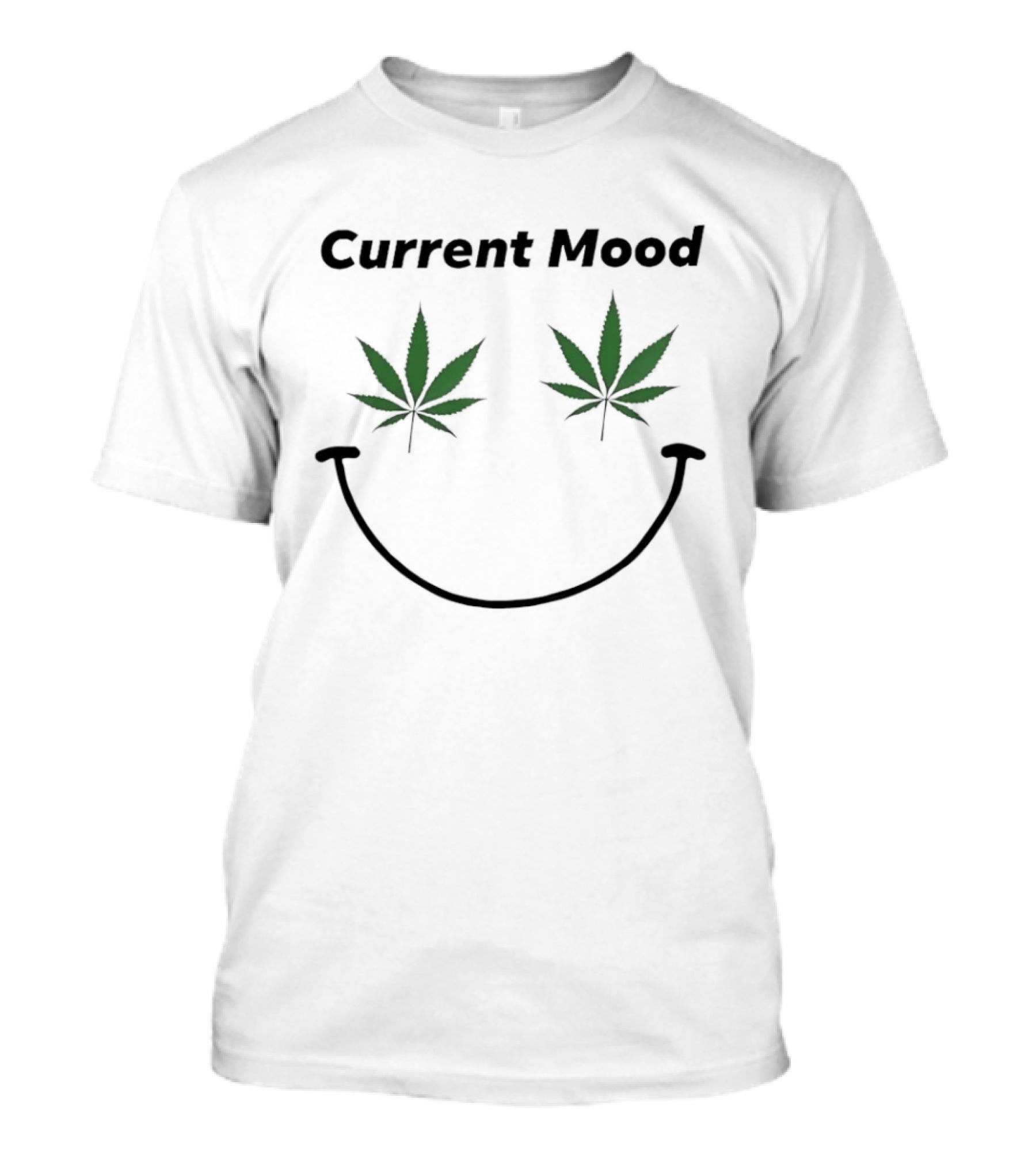 Current Mood Weed Smile Face Leafs T-Shirt
