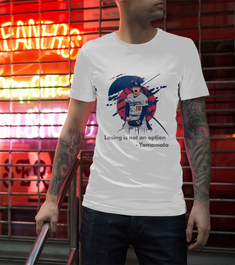 Yoshinobu Yamamoto Dodgers Anime Style Los Angeles Baseball Winning Mindset T-Shirt