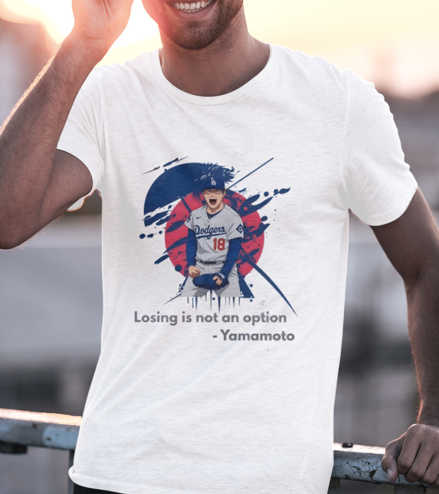 Yoshinobu Yamamoto Dodgers Anime Style Los Angeles Baseball Winning Mindset T-Shirt