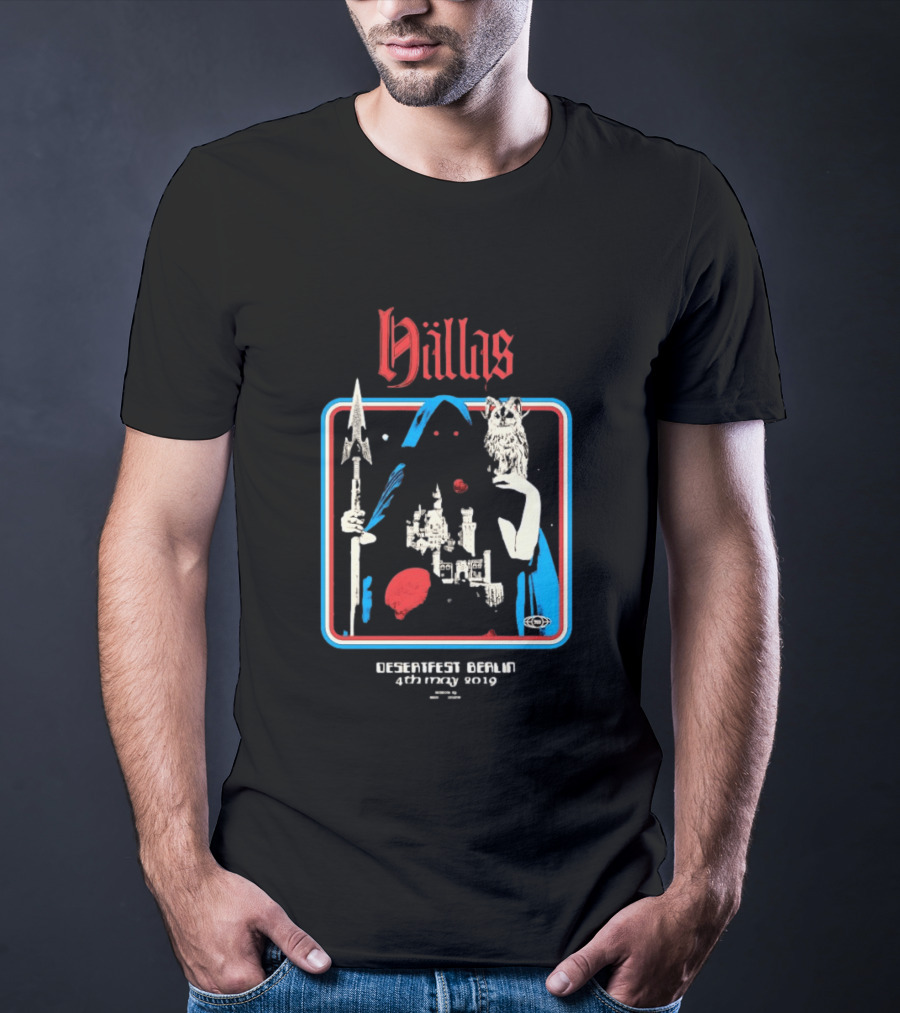 Hällas Desertfest Berlin Wizard Owl Castle 4th May 2019 T-Shirt