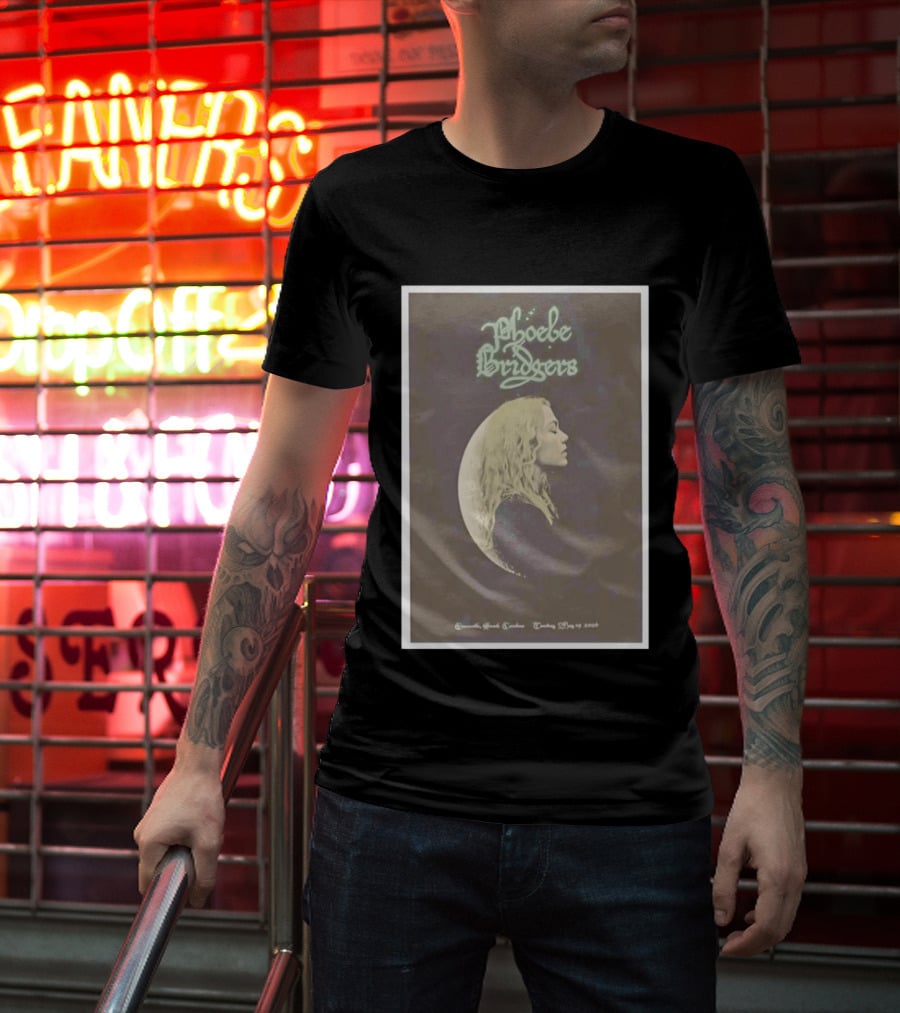 Phoebe Bridgers Moon Profile Greenville South Carolina Tuesday May 19 2026 T-Shirt