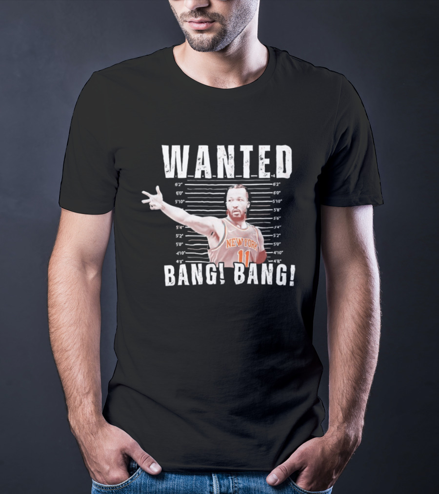 Jalen Brunson New York Knicks Wanted Bang Bang Shot T-Shirt