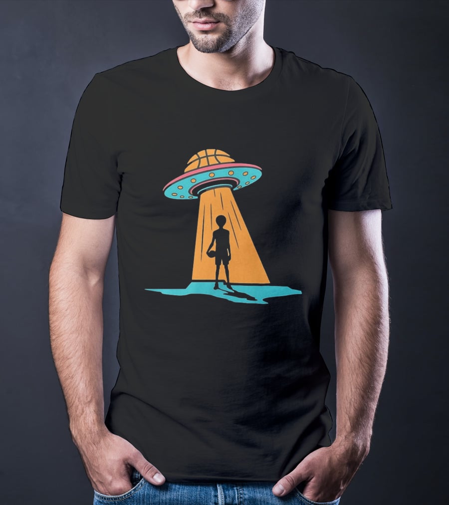 San Antonio Spurs Basketball UFO Alien Abduction Hoops T-Shirt