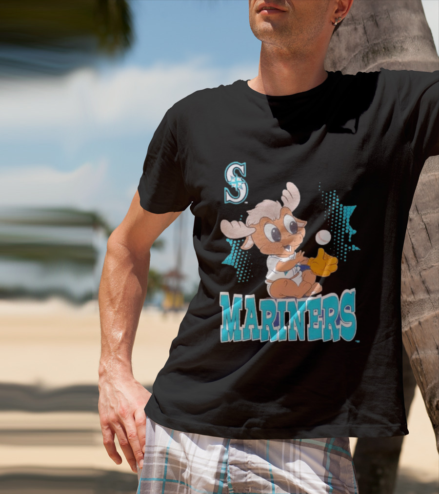 Seattle Mariners Baby Moose Rookie Baseball Glove Mariners T-Shirt