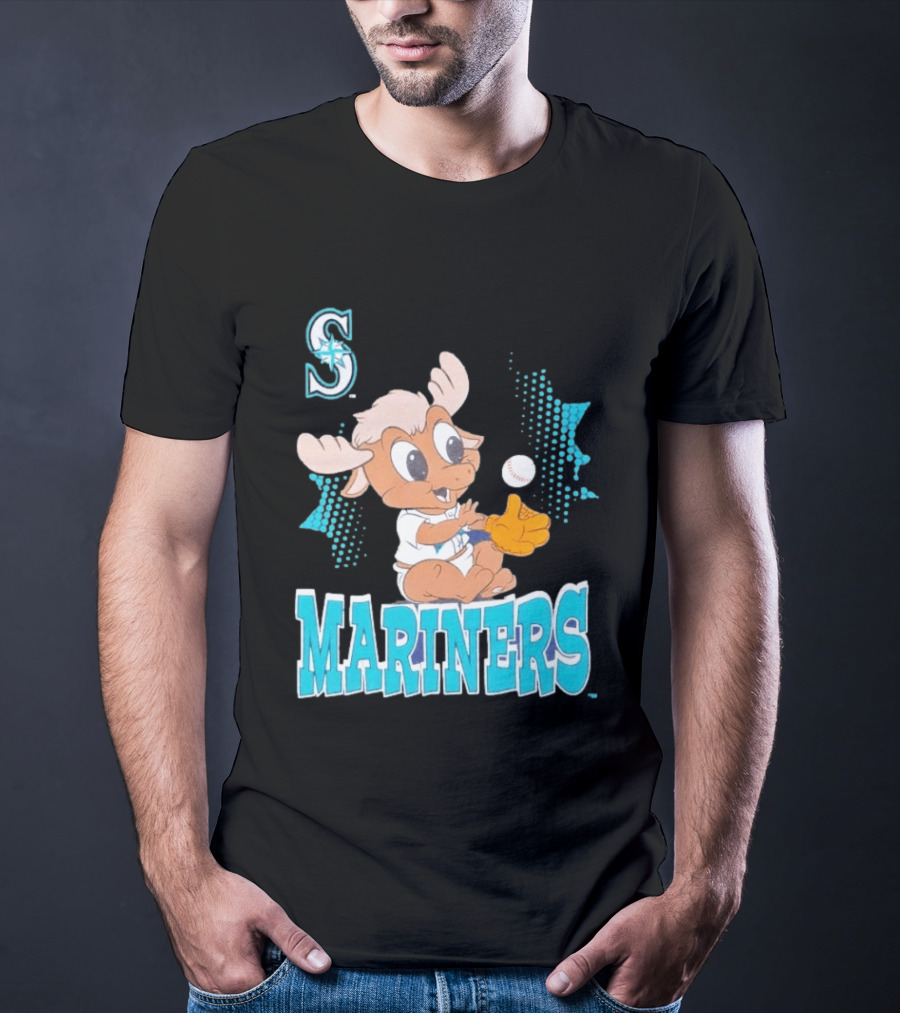 Seattle Mariners Baby Moose Rookie Baseball Glove Mariners T-Shirt