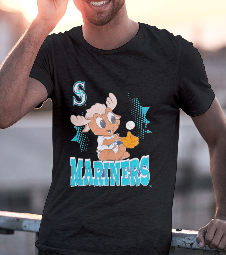 Seattle Mariners Baby Moose Rookie Baseball Glove Mariners T-Shirt