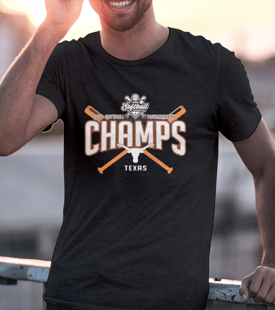 Texas Longhorns 2026 SEC Softball Tournament Champs Celebration T-Shirt