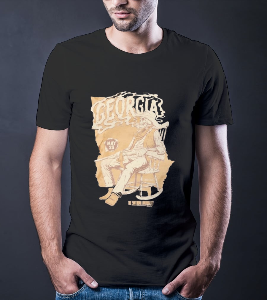 Georgia Skeleton Cowboy Southern Hospitality Tour May 23 MMXXVI T-Shirt