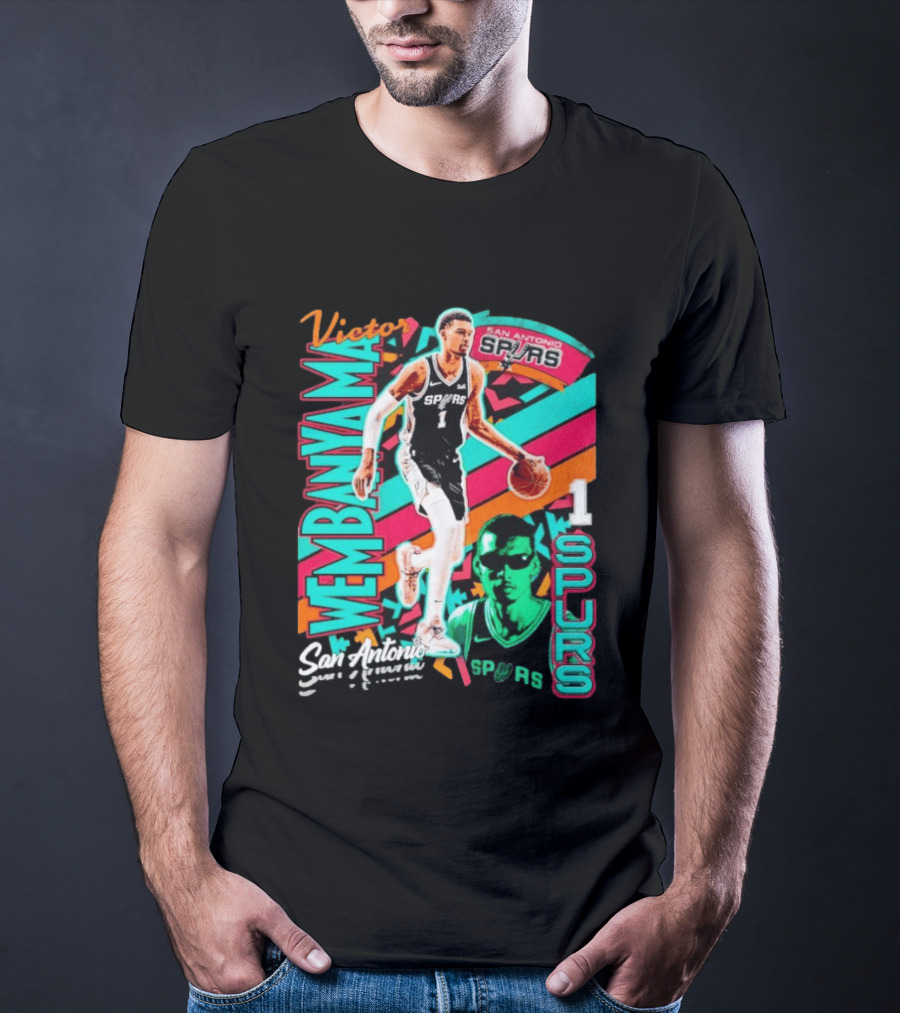 Victor Wembanyama San Antonio Spurs Retro Style Wemby 1 T-Shirt