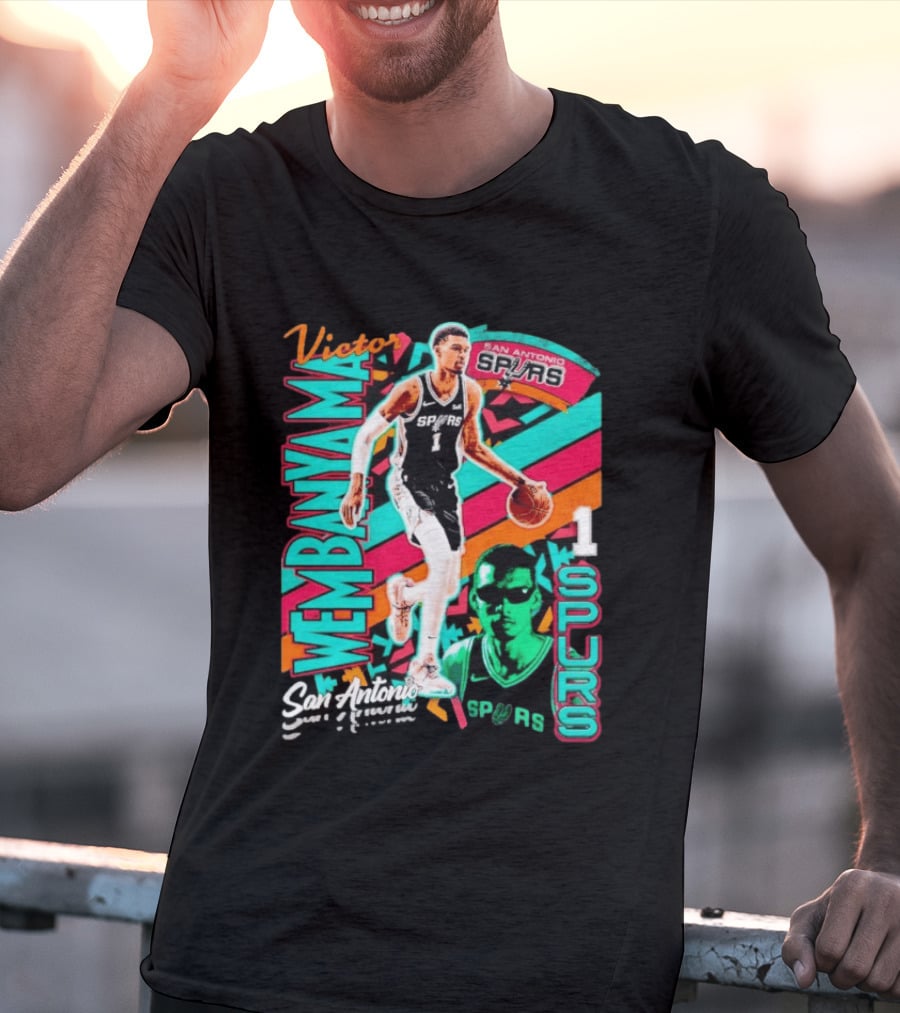 Victor Wembanyama San Antonio Spurs Retro Style Wemby 1 T-Shirt
