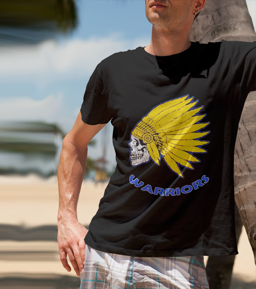 Warriors Fearless Spirit Skull Yellow Headdress T-Shirt