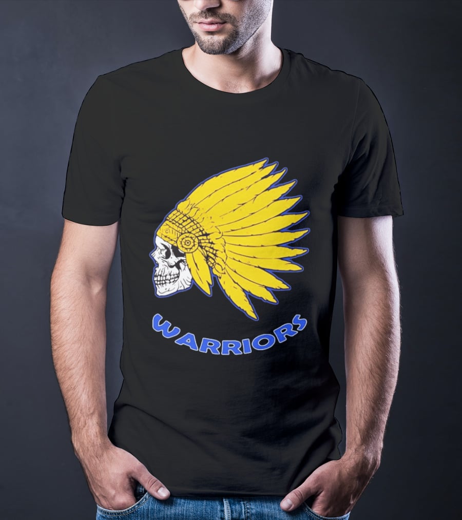 Warriors Fearless Spirit Skull Yellow Headdress T-Shirt