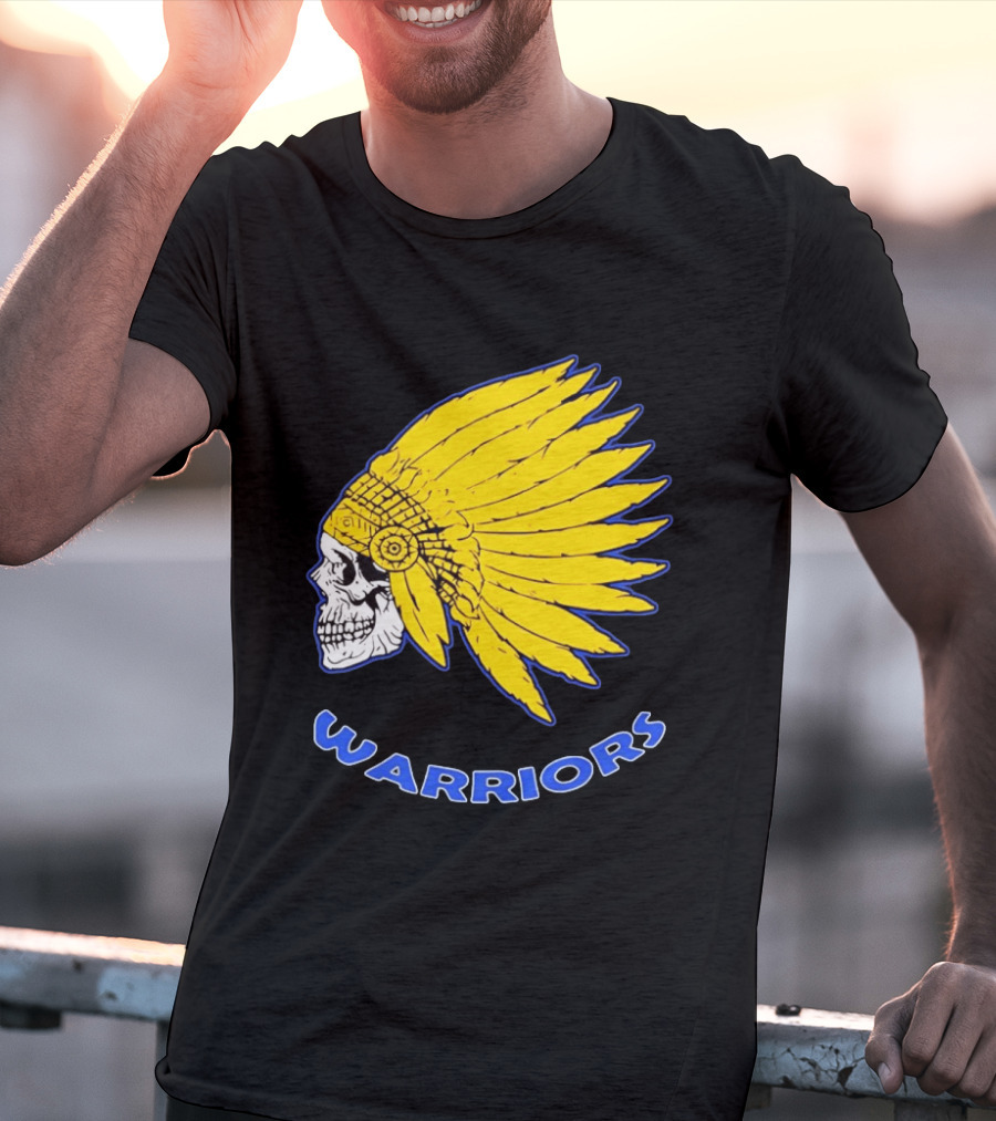 Warriors Fearless Spirit Skull Yellow Headdress T-Shirt