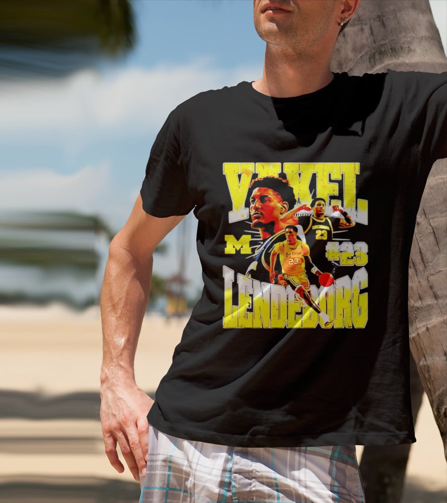 Yaxel Lendeborg #23 Michigan Wolverines Basketball M Player T-Shirt