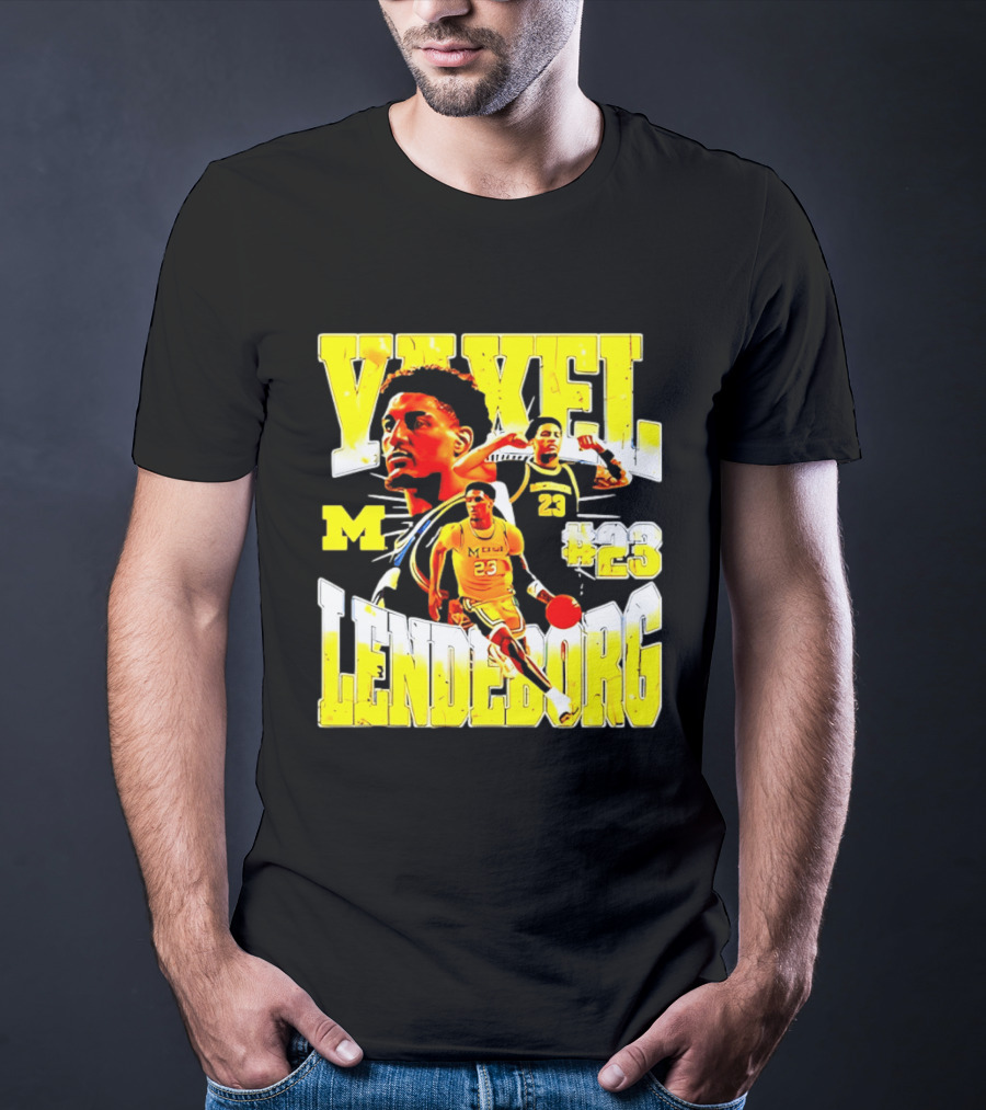 Yaxel Lendeborg #23 Michigan Wolverines Basketball M Player T-Shirt