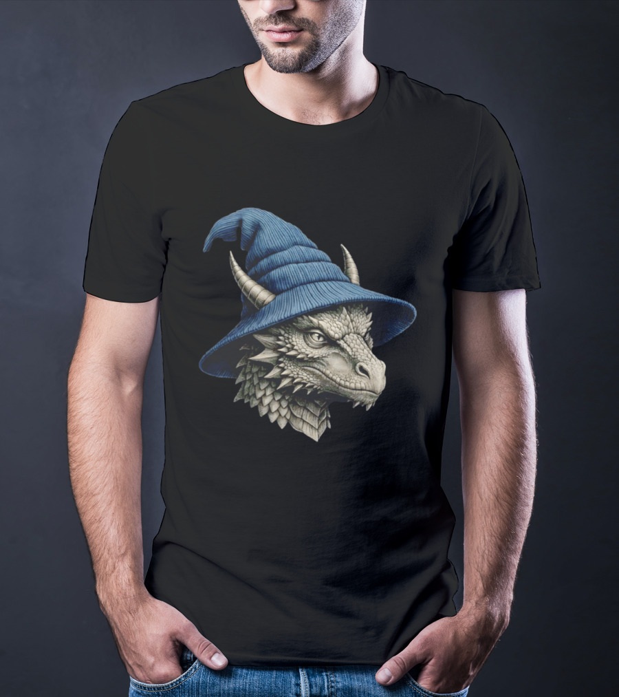Beanie Dragon Wizard Hat Fantasy Creature T-Shirt