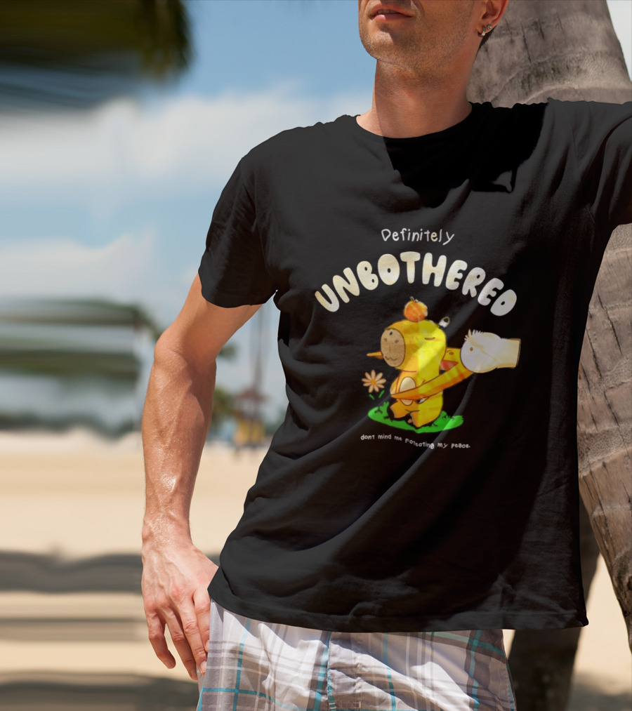 Capybara Definitely Unbothered Don't Mind Me Protecting My Peace T-Shirt