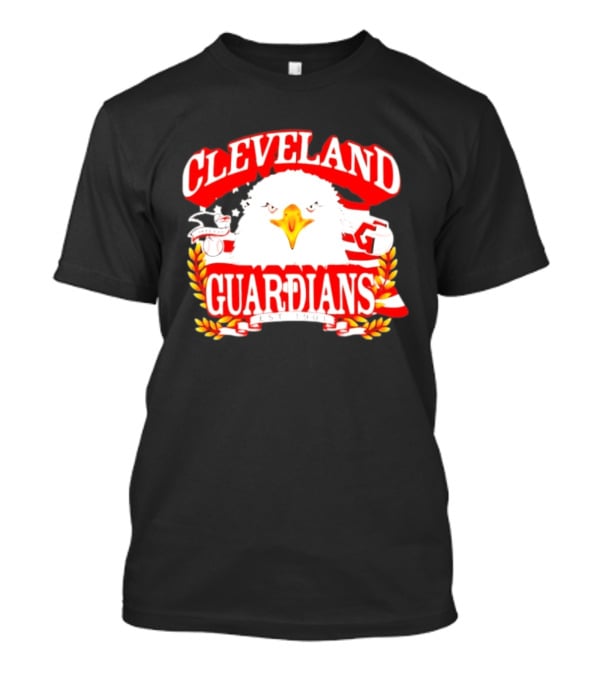 Cleveland Guardians Bald Eagle American Flag Baseball Est 1901 T-Shirt