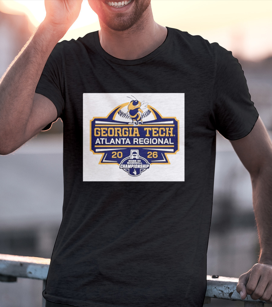 Georgia Tech Yellow Jackets Atlanta Regional 2026 NCAA DI Baseball Championship T-Shirt