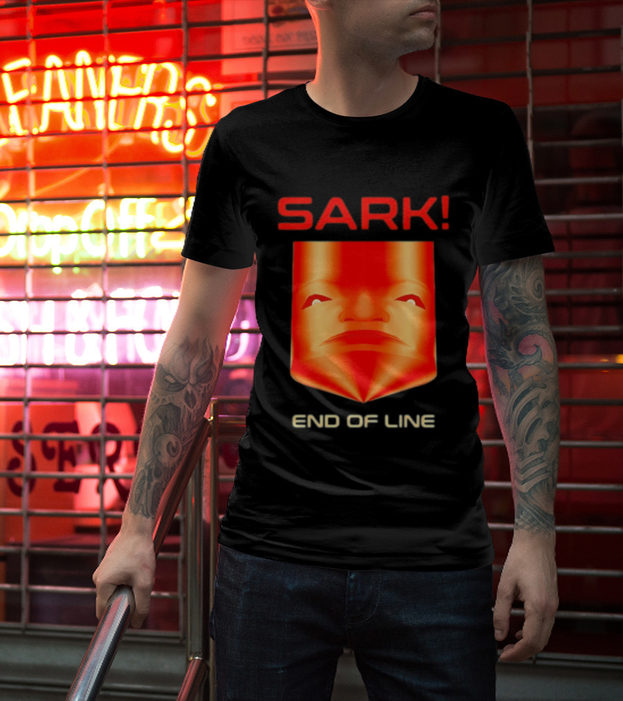 Sark End Of Line Retro Gaming Villain Face T-Shirt