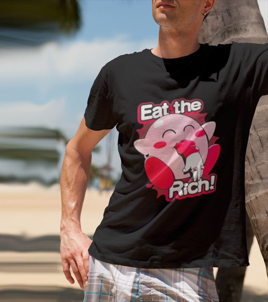 Kirby Eat The Rich Meme Video Game Character Trend T-Shirt