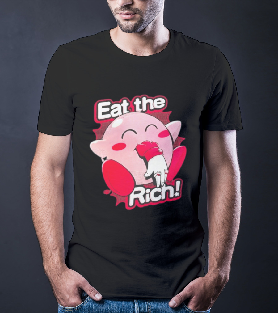 Kirby Eat The Rich Meme Video Game Character Trend T-Shirt