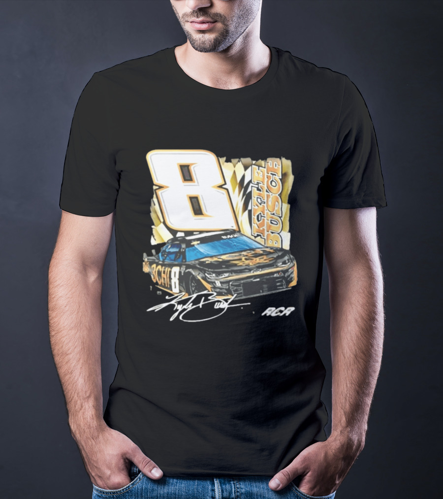 Kyle Busch 8 RCR NASCAR Race Car Signature T-Shirt