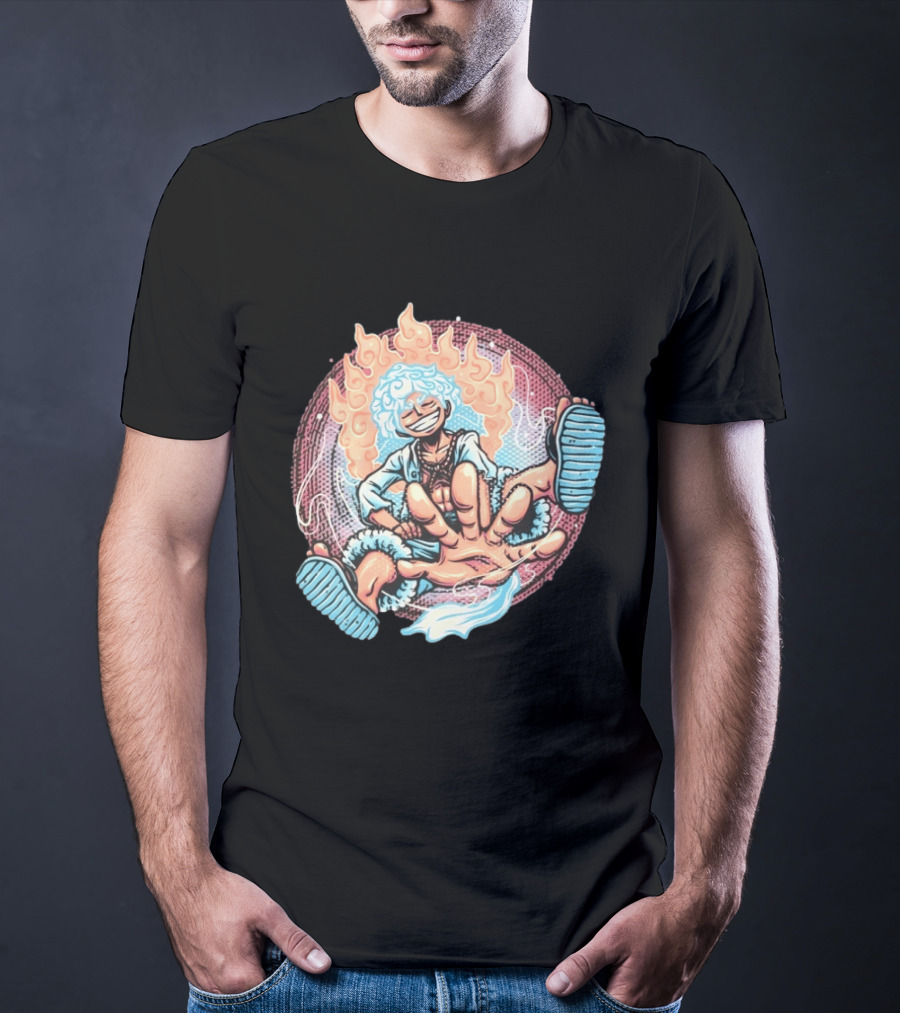 Luffy's Awakened Gear 5 Pirate King Manga Anime T-Shirt