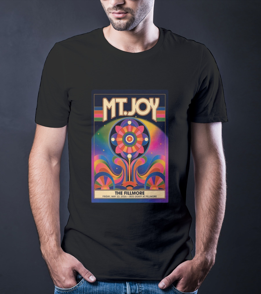 MT. Joy May 22 2026 The Fillmore 1805 Geary San Francisco Vintage Psychedelic T-Shirt