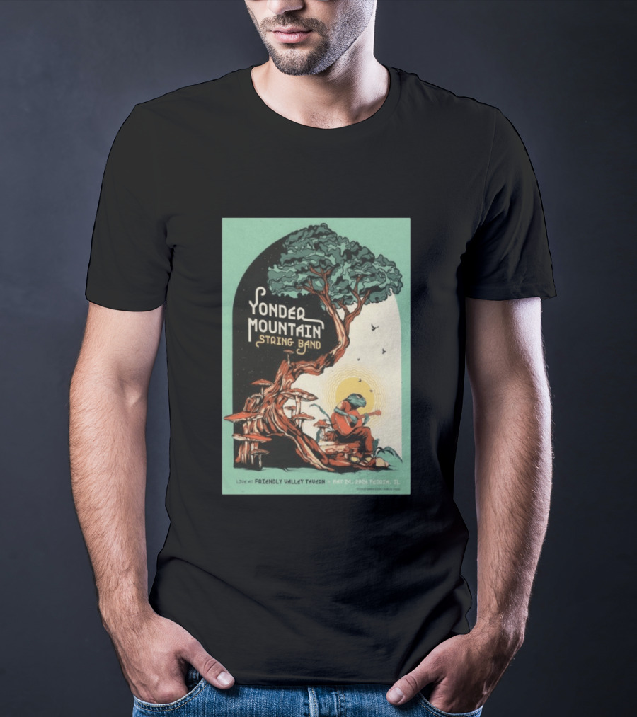 Yonder Mountain String Band Live At Friendly Valley Tavern Peoria IL May 24 2026 T-Shirt