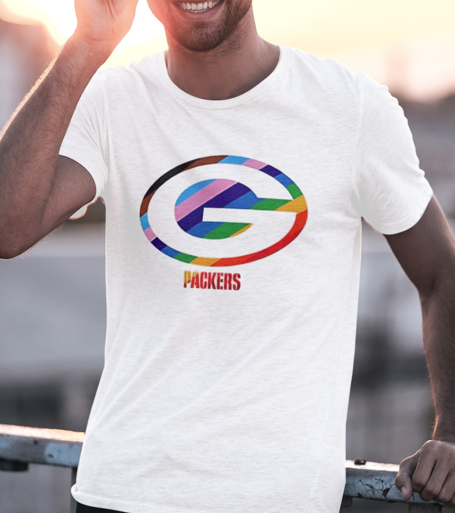 Packers Pride Support The Team Packers Colorful Logo Interpretation T-Shirt